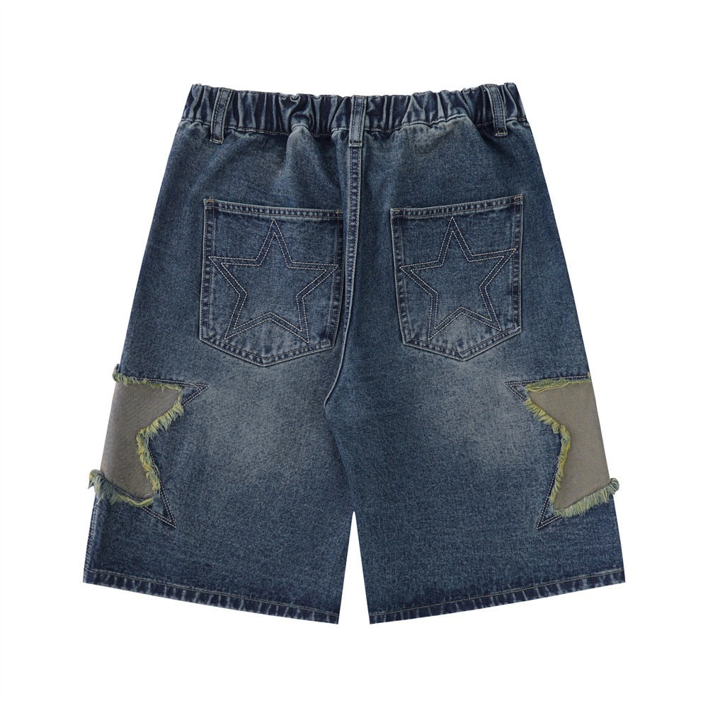 WONDER VINTAGE STAR PATCH JORTS