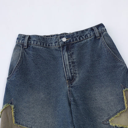 WONDER VINTAGE STAR PATCH JORTS