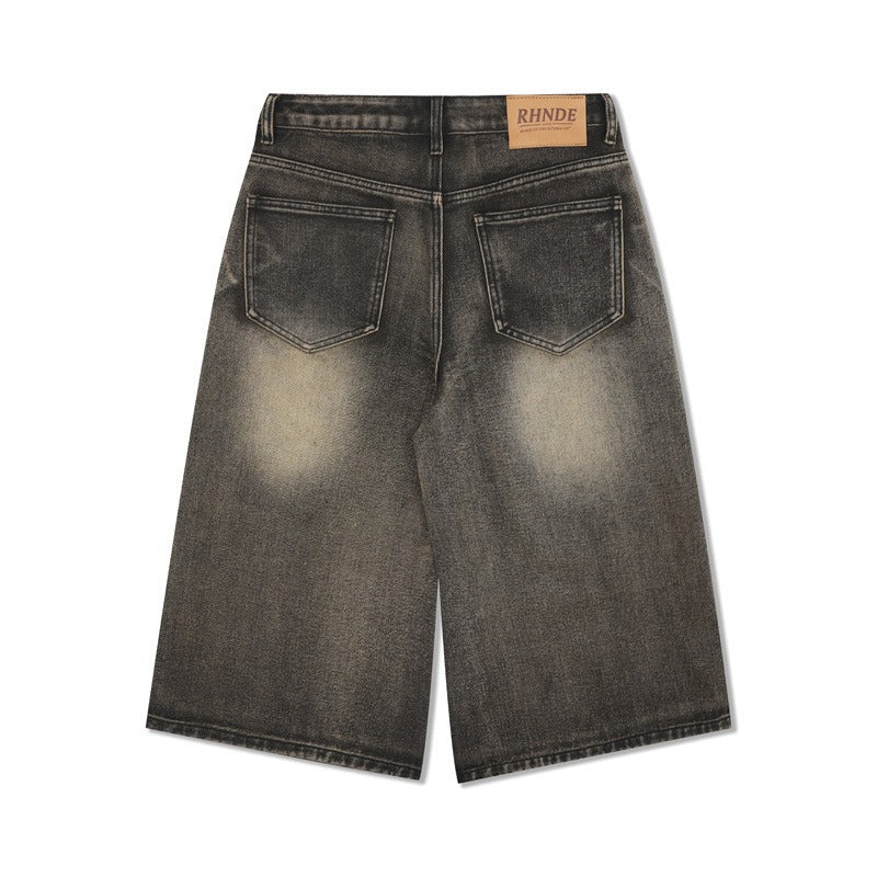 VINTAGE WASHED LONGLINED JORTS