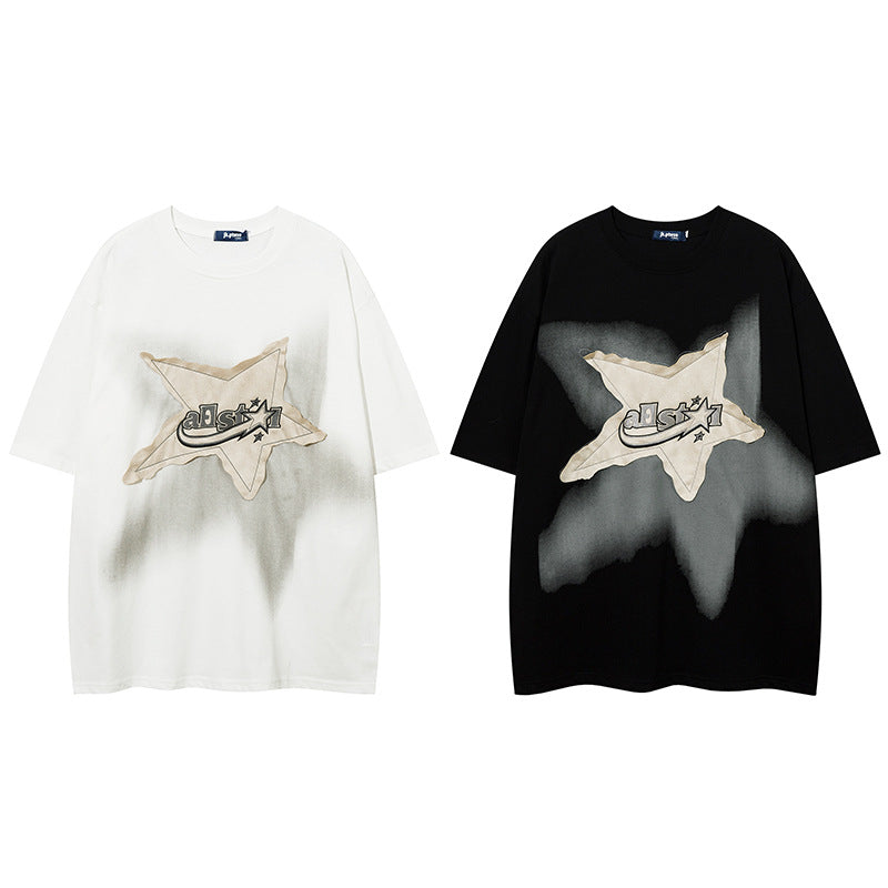 OVERSIZED VINTAGE STAR PATCH T-SHIRT