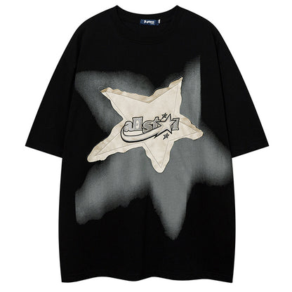 OVERSIZED VINTAGE STAR PATCH T-SHIRT