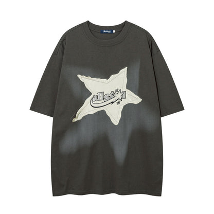 OVERSIZED VINTAGE STAR PATCH T-SHIRT