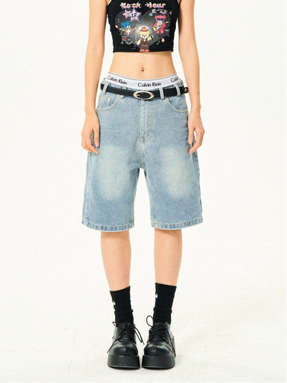 MERSHIER VINTAGE LIGHT WASHED JORTS