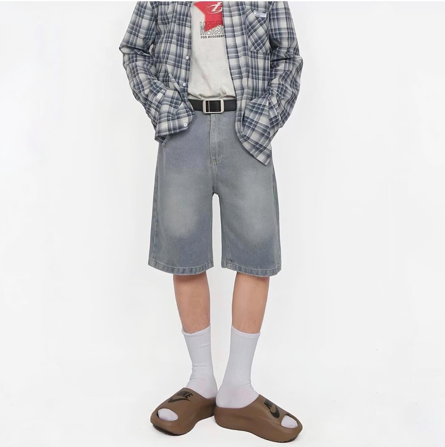 MERSHIER VINTAGE LIGHT WASHED JORTS