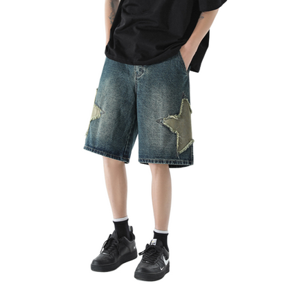 WONDER VINTAGE STAR PATCH JORTS